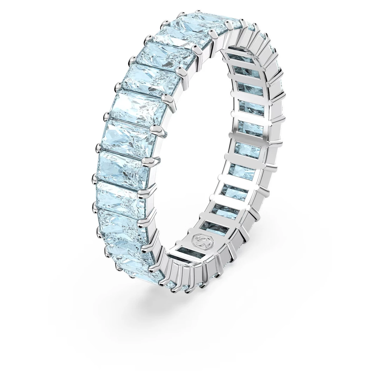 Matrix Ring, Baguette Cut, Blue, Rhodium Plated 5661909 (Size 55/M/7) | Swarovski 2 Matrix Ring, Baguette Cut, Blue, Rhodium Plated 5661909 (Size 55/M/7) | Swarovski - Image 2