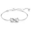 Hyperbola Bracelet Infinity, White, Rhodium Plated 5679664 | Swarovski