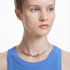Gema Necklace, Mixed Cuts, Multicolored, Rhodium Plated 5658398 | Swarovski -King Power shop bcd2da82 6c03 599a 9b2f 138f491216a0 06601.1681283144