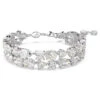 Mesmera Bracelet, Mixed Cuts, White, Rhodium Plated 5669927 | Swarovski