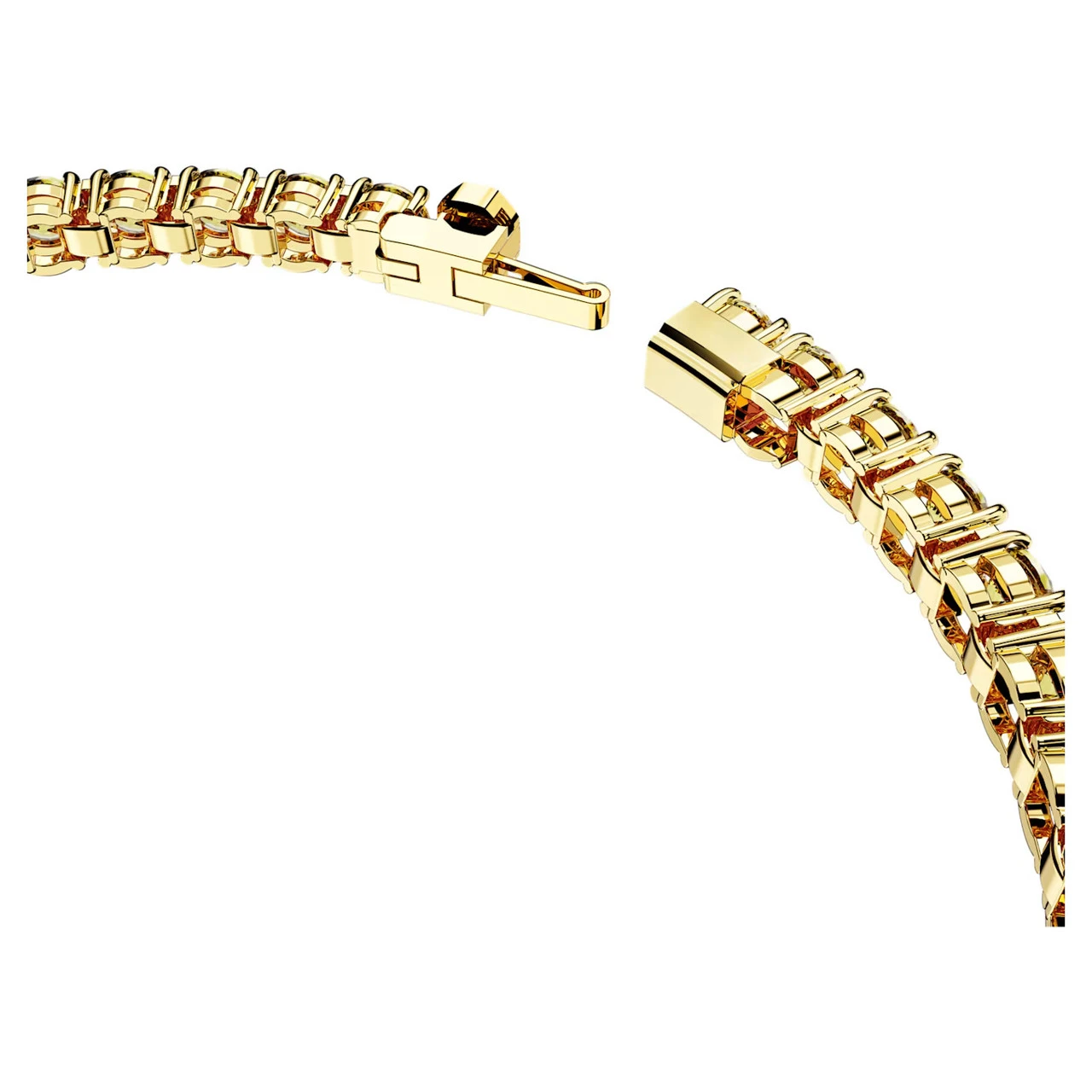 Matrix Tennis Bracelet, Round Cut, Small, Yellow, Gold-Tone Plated 5648933 (Size M) | Swarovski 3 Matrix Tennis Bracelet, Round Cut, Small, Yellow, Gold-Tone Plated 5648933 (Size M) | Swarovski - Image 3