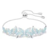 Lilia Bracelet, Butterfly, Blue, Rhodium Plated 5662184 | Swarovski