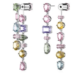 Gema Drop Earrings, Asymmetrical Design, Mixed Cuts, Long, Multicolored, Rhodium Plated 5656417 | Swarovski -King Power shop c3c9f8a7 7a1d 57b1 8f12 5864e2b18bcb 98400.1688448795