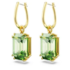 Millenia Drop Earrings, Octagon Cut, Green, Gold-Tone Plated 5676071 | Swarovski -King Power shop c84c7264 37b2 5bcb 931e d13676c1565f 26070.1695796723