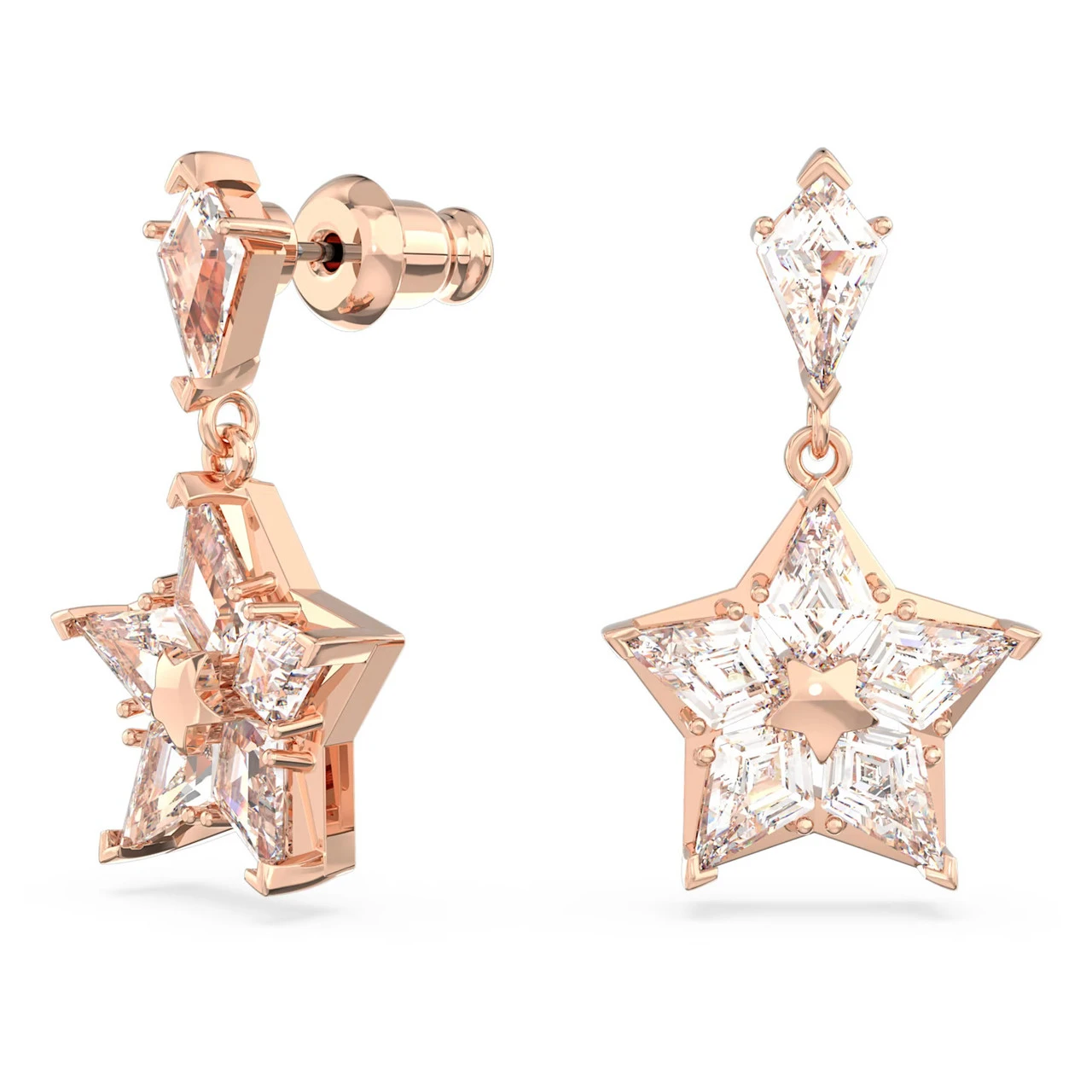 Stella Drop Earrings, Kite Cut, Star, White, Rose Gold-Tone Plated 5645466 | Swarovski 2 Stella Drop Earrings, Kite Cut, Star, White, Rose Gold-Tone Plated 5645466 | Swarovski - Image 2