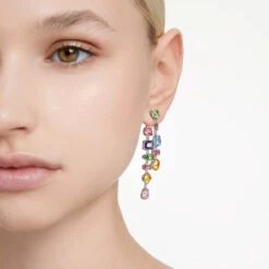 Gema Drop Earrings, Asymmetrical Design, Mixed Cuts, Long, Multicolored, Rhodium Plated 5656417 | Swarovski -King Power shop cddcfbcb 65e5 5f95 9f75 85026a53fcb5 11492.1688448795