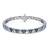 Swarovski Ortyx Bracelet Triangle Cut, Blue, Rhodium Plated 5614925