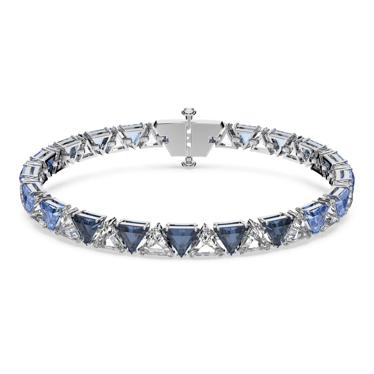 Swarovski Ortyx Bracelet Triangle Cut, Blue, Rhodium Plated 5614925 1 Swarovski Ortyx Bracelet Triangle Cut, Blue, Rhodium Plated 5614925