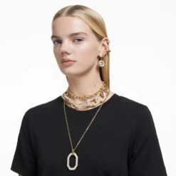 Swarovski Dextera Pendant Octagon Shape, White, Gold-Tone Plated 5642387 -King Power shop dextera pendant octagon shape medium white gold tone plated swarovski 5642387 93327.1691030128