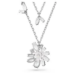 Swarovski Gema Layered Necklace, Flower, White, Rhodium Plated 5644658 -King Power shop e09911d9 b1cb 51de 9859 5219013cb99a 47698.1658740406