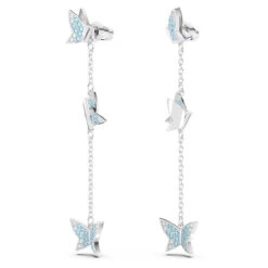 Lilia Drop Earrings, Butterfly, Blue, Rhodium Plated 5662182 | Swarovski -King Power shop e0ce76c9 7d22 5f91 9585 b0e28d3782c2 04884.1675200405