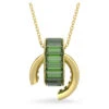 Swarovski Matrix Pendant Baguette Cut, Green, Gold-Tone Plated 5639629