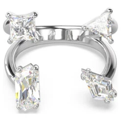 Mesmera Open Ring, Mixed Cuts, White, Silver-Tone Finish 5661704 (Size 55/M/7) | Swarovski -King Power shop ee5b1f85 7178 58d0 ba33 efeb5a45aeb1 98805.1693172269