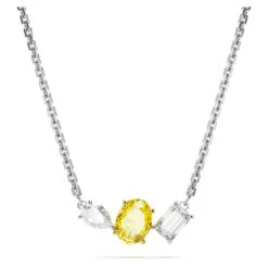 Mesmera Pendant, Mixed Cuts, Yellow, Mixed Metal Finish 5668277 | Swarovski