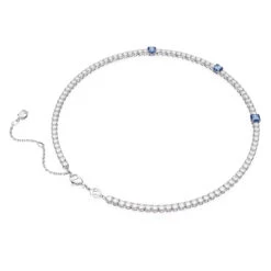 Matrix Tennis Necklace, Mixed Cuts, Blue, Rhodium Plated 5666167 | Swarovski -King Power shop f1031057 4a29 5914 8930 465b4d7cbf0a 04114.1690004358