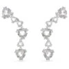 Mesmera Ear Cuffs, Trilliant Cut, White, Rhodium Plated 5652040 | Swarovski