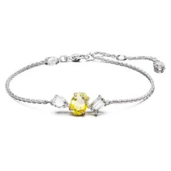 Mesmera Bracelet, Mixed Cuts, Yellow, Mixed Metal Finish 5668362 | Swarovski