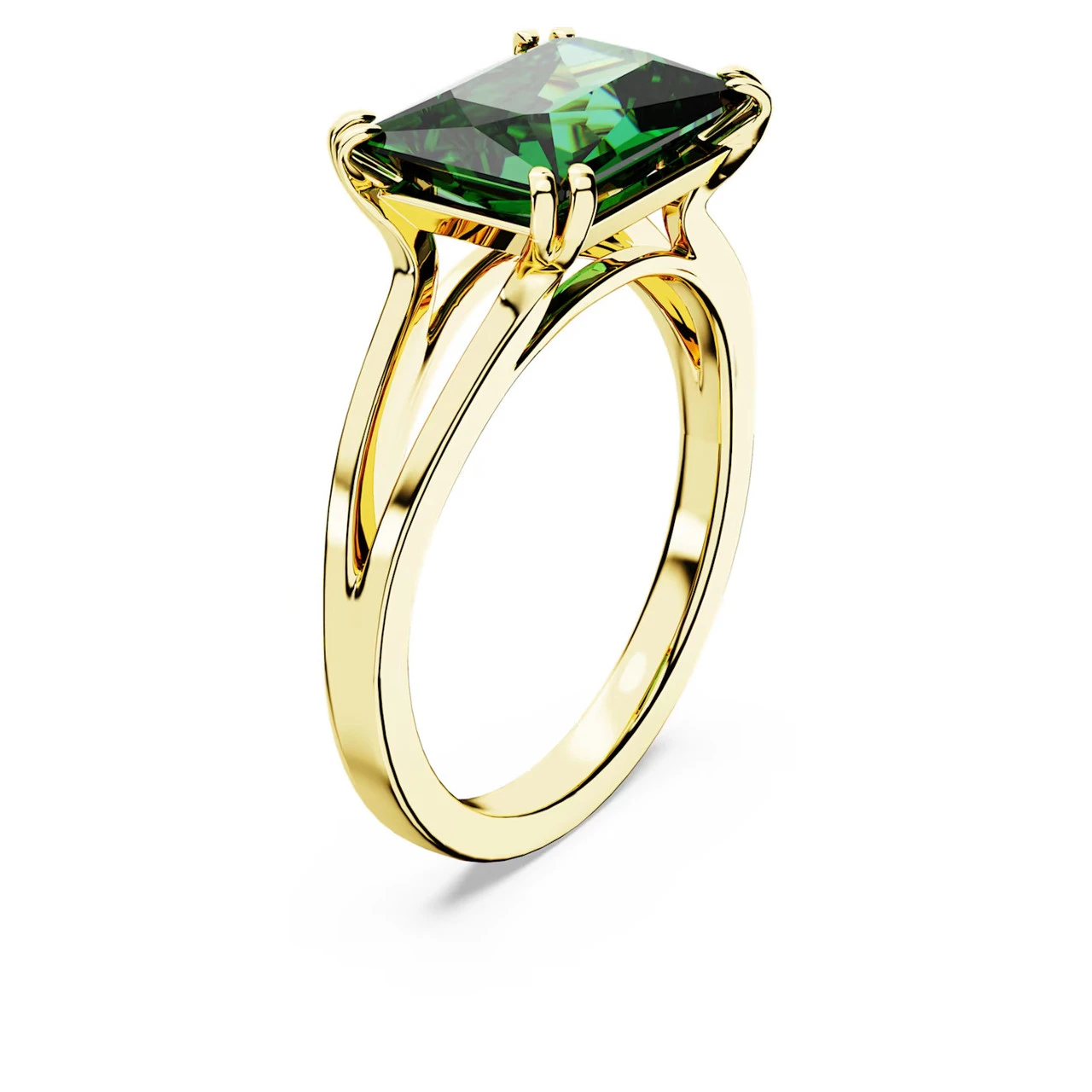 Matrix Cocktail Ring, Rectangular Cut, Green, Gold-Tone Plated 5677140 (Size 52/S/6) | Swarovski 2 Matrix Cocktail Ring, Rectangular Cut, Green, Gold-Tone Plated 5677140 (Size 52/S/6) | Swarovski - Image 2