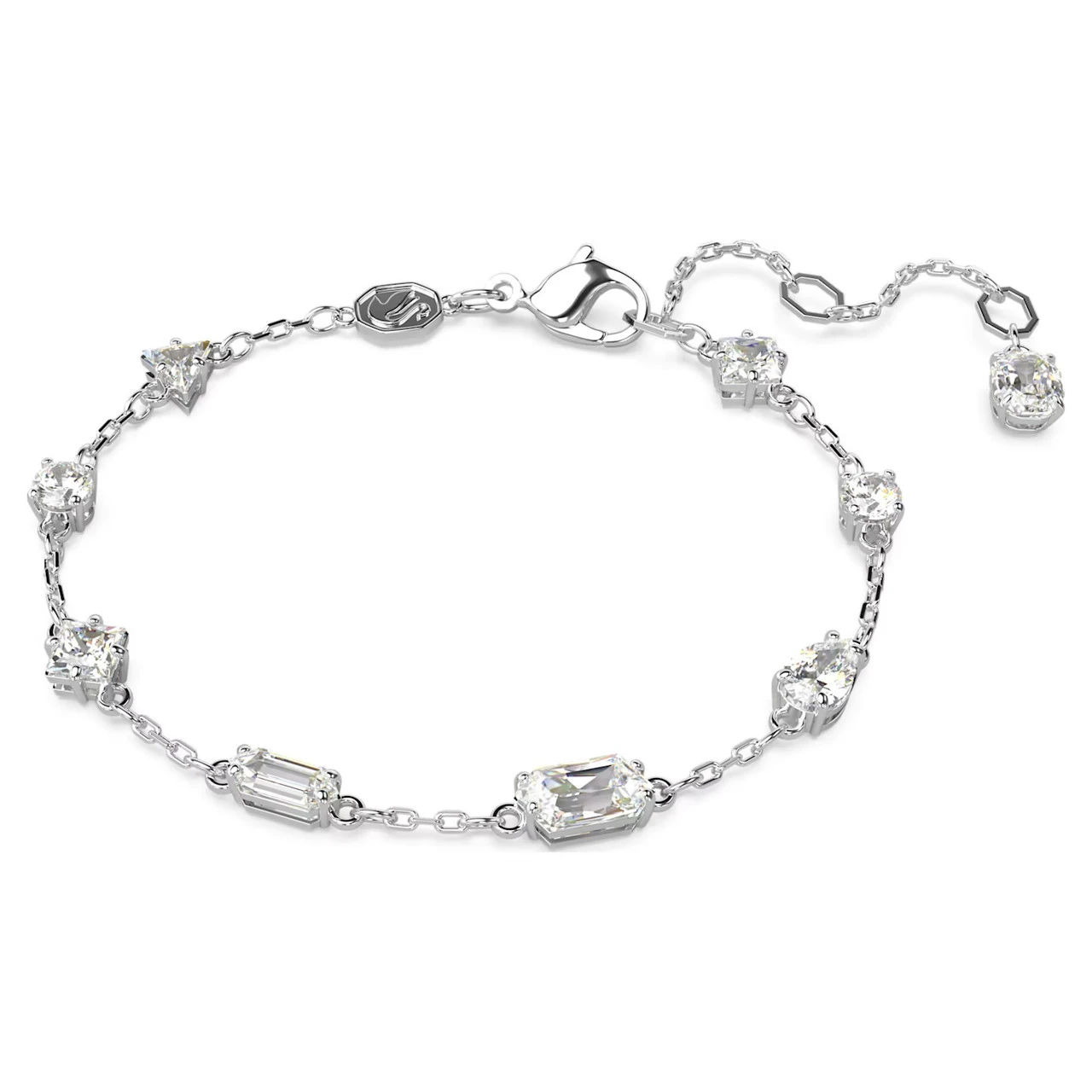 Mesmera Bracelet, Mixed Cuts, Scattered Design, White, Rhodium Plated 5661530 | Swarovski 1 Mesmera Bracelet, Mixed Cuts, Scattered Design, White, Rhodium Plated 5661530 | Swarovski